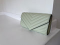 Mint green clutch