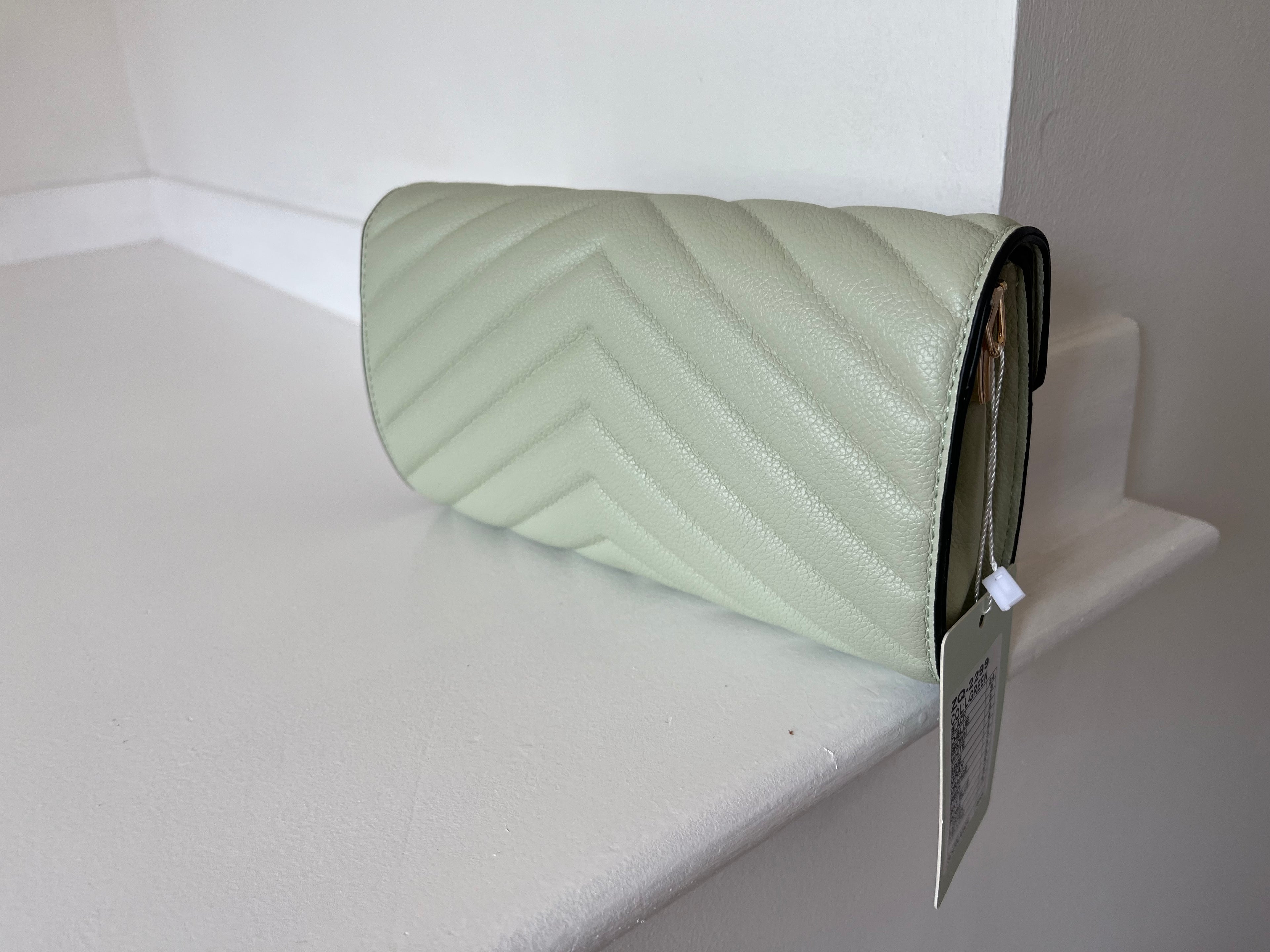 Mint green clutch
