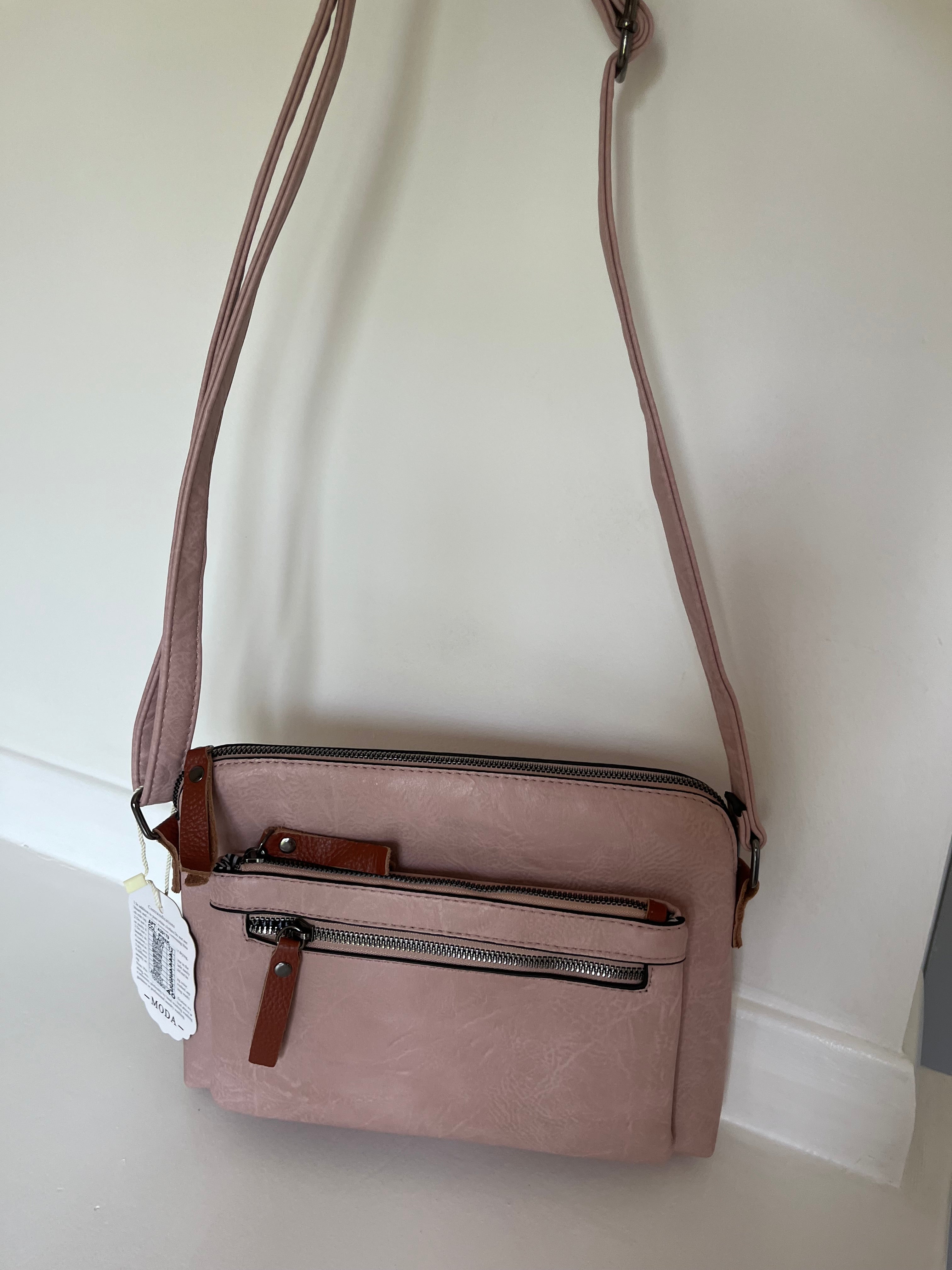 Pink cross body bag