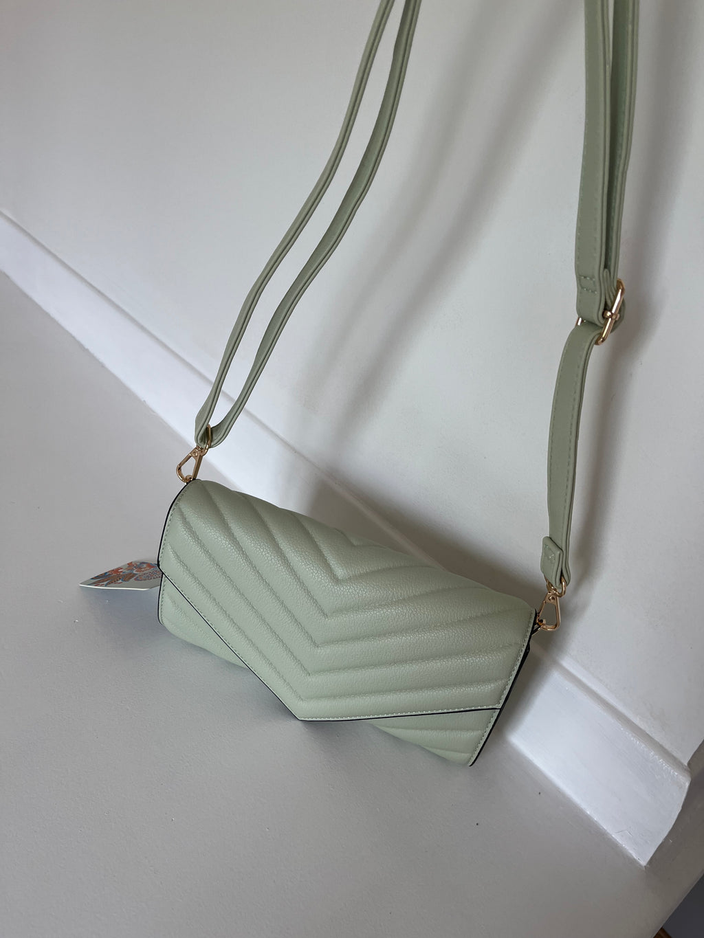 Mint green clutch