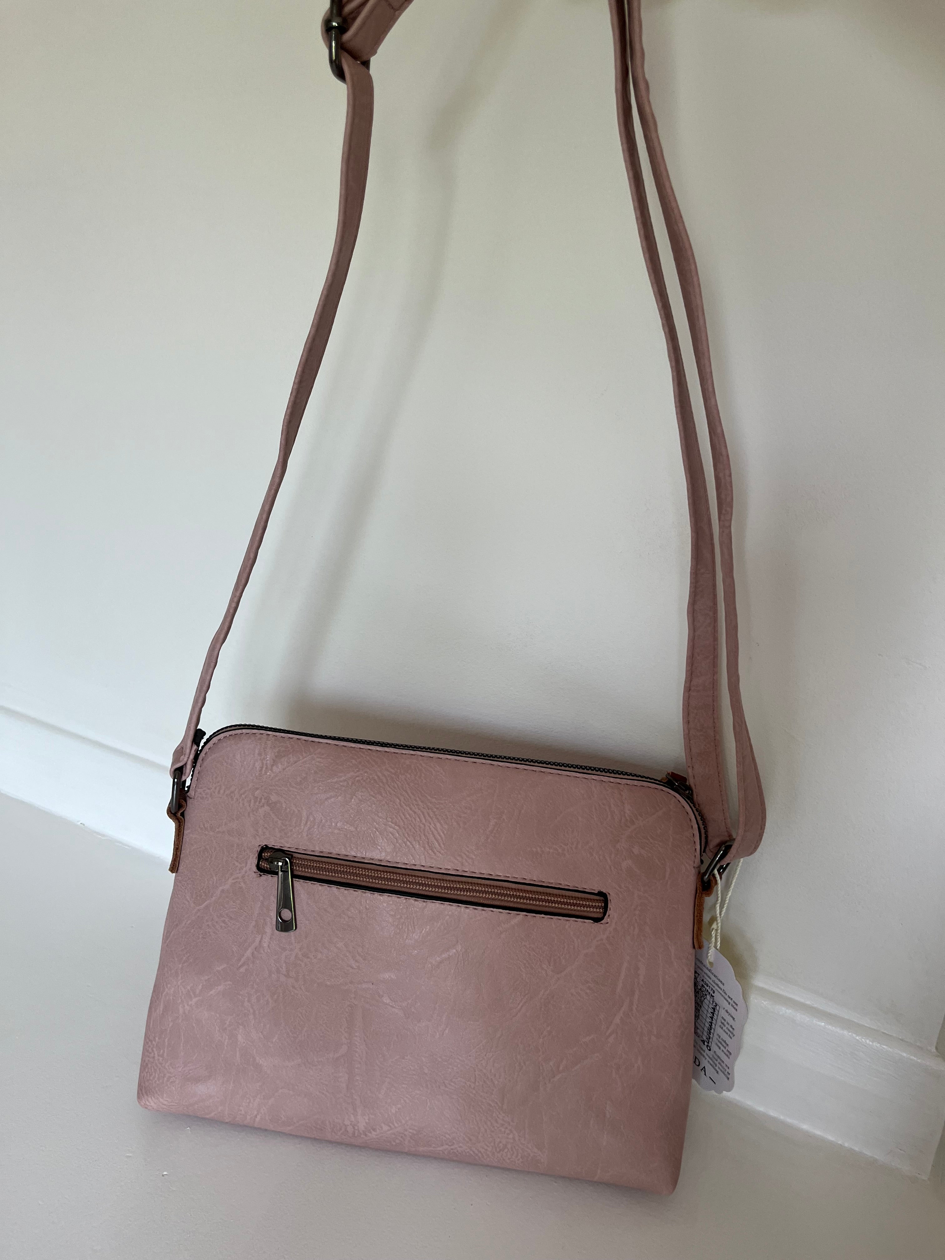 Pink cross body bag