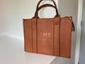 Brown tote bag