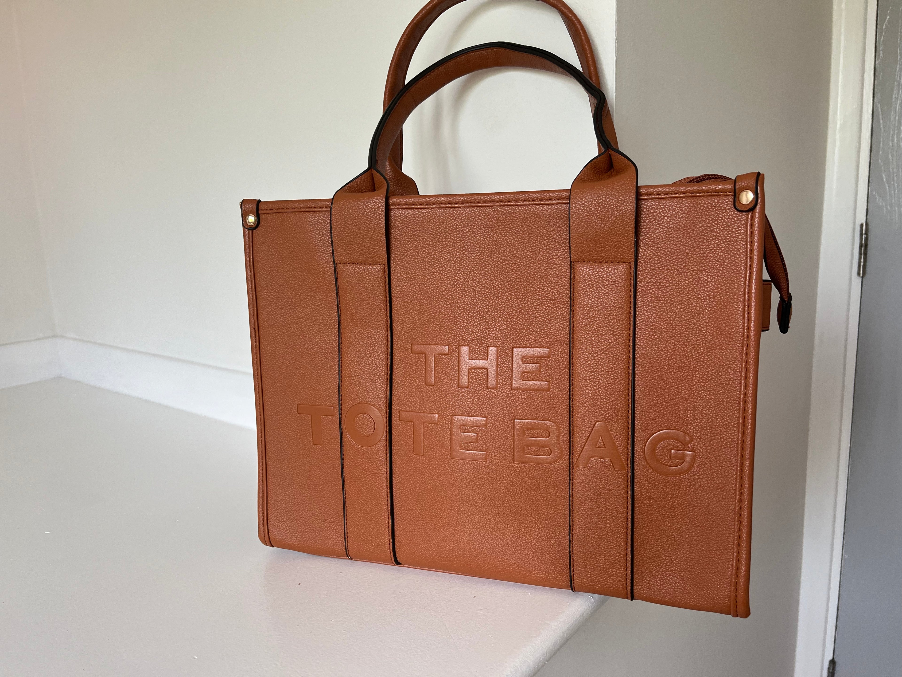 Brown tote bag