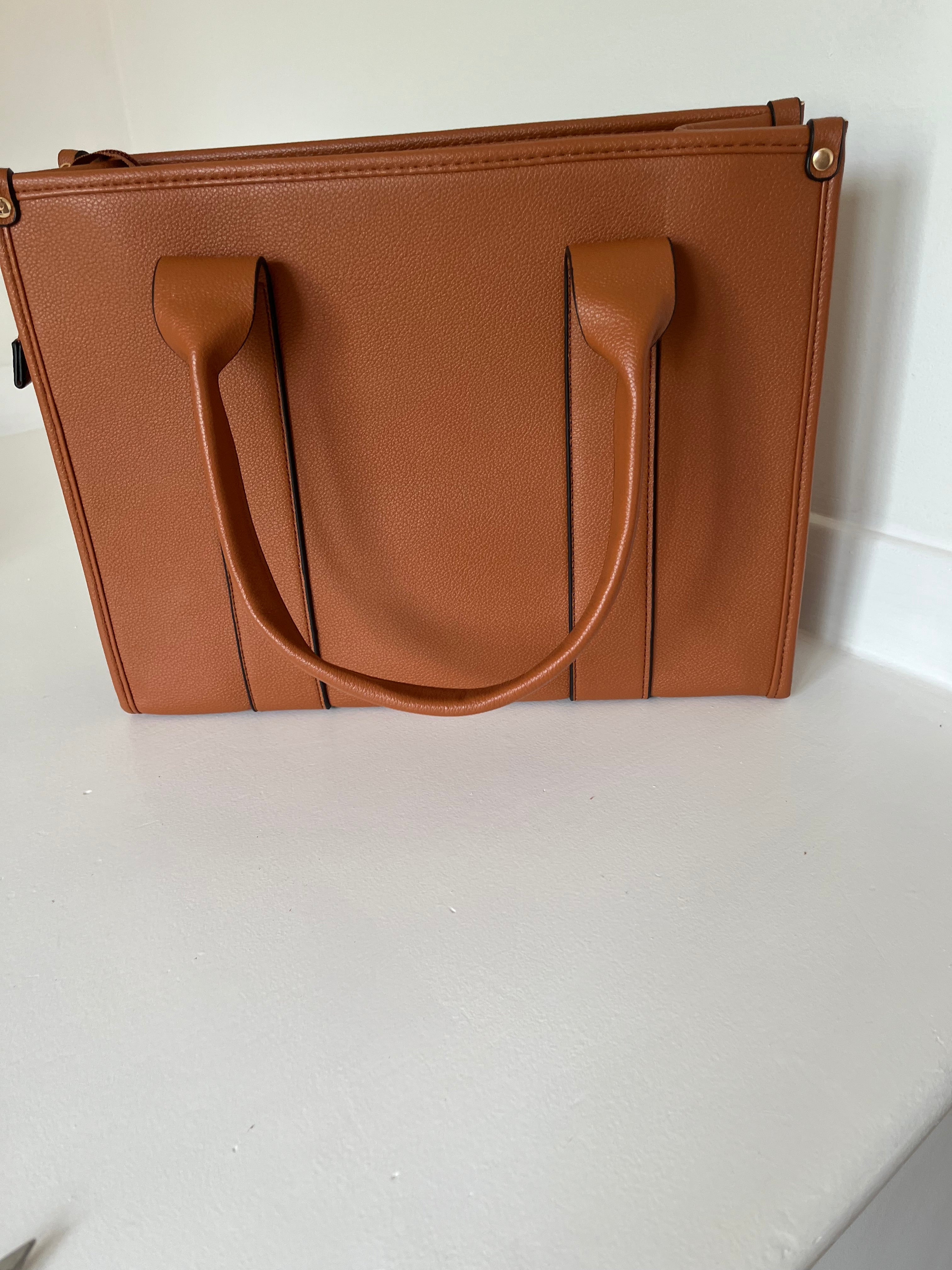 Brown tote bag